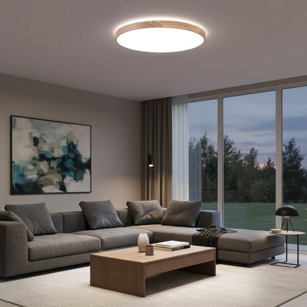 BRILAGI - LED Stmívatelné svítidlo PILANA LED/72W/230V dub/béžová pr. 80 cm + DO