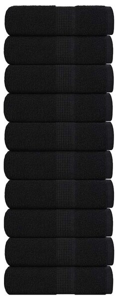 Ručníky pro hosty FROGN 10 ks černé 30x50 cm 360 g/m² 136949