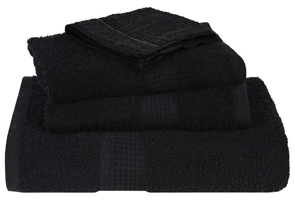 Ručníky FROGN 10 ks černé 50x100 cm 360 g/m² 136952