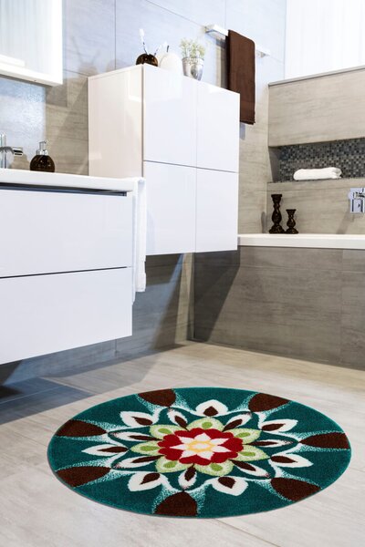 GRUND Mandala předložka HARMONIE zelená Rozměr: ø 100 cm