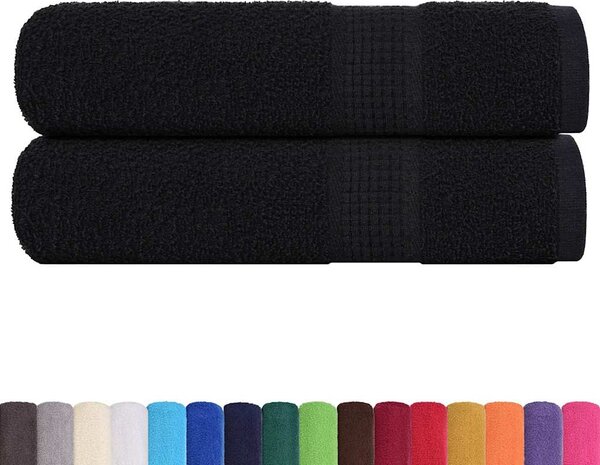 Ručníky do sprchy FROGN 2 ks černé 70 x 140 cm 360 g/m² 136953