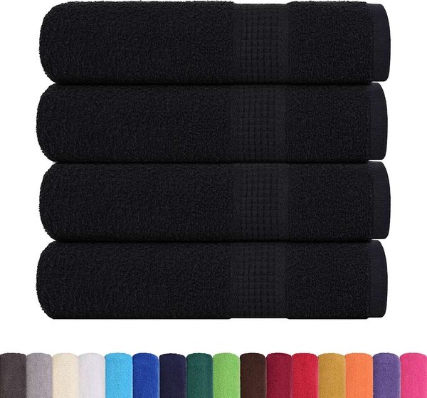 Ručníky FROGN 4 ks černé 50x100 cm 360 g/m² 136951