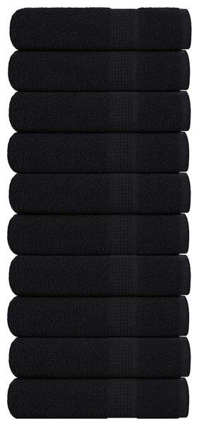 Ručníky FROGN 10 ks černé 50x100 cm 360 g/m² 136952