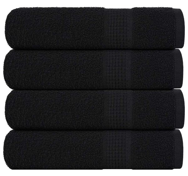 Ručníky FROGN 4 ks černé 50x100 cm 360 g/m² 136951