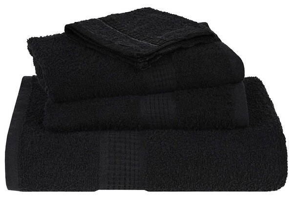 Saunové osušky FROGN 4 ks černé 80x200 cm 360 g/m² 136960