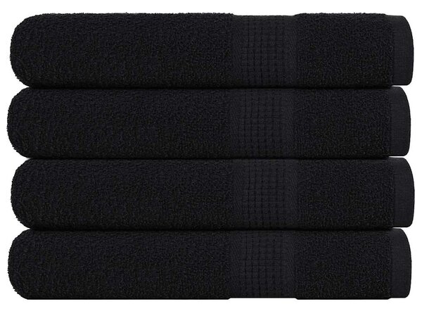 Saunové osušky FROGN 4 ks černé 80x200 cm 360 g/m² 136960