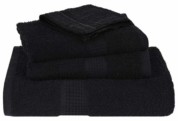Saunové osušky FROGN 10 ks černé 80x200 cm 360 g/m² 136961