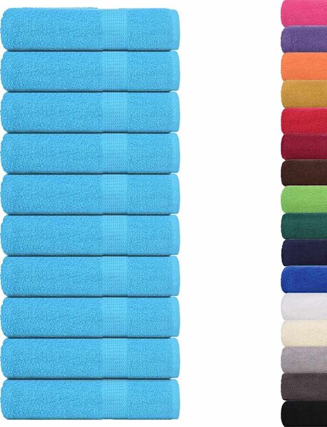 Ručníky do sprchy FROGN 10 ks tyrkysové 70x140 cm 360 g/m² 136979