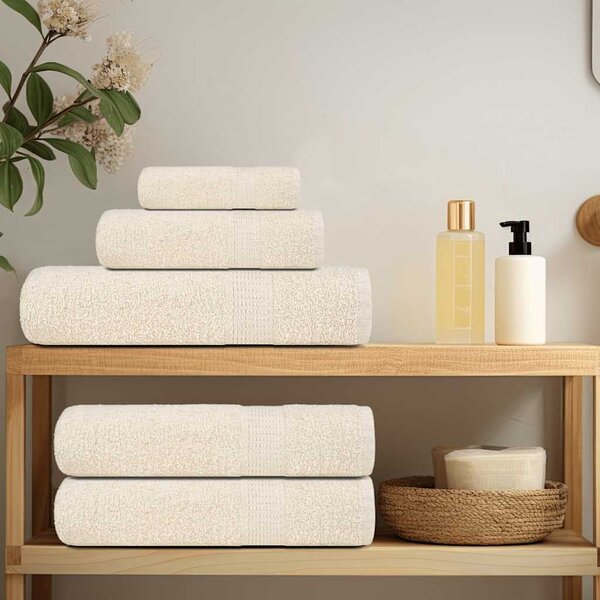 Saunové osušky FROGN 10 ks krémové 80x200 cm 360 g/m² 137009