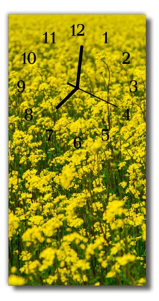 Skleněné hodiny vertikální Barevné krajiny Blumenfeld 30x60 cm