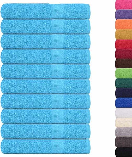 Saunové osušky FROGN 10 ks tyrkysové 80x200 cm 360 g/m² 136985
