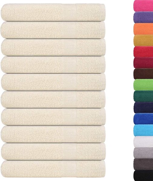 Saunové osušky FROGN 10 ks krémové 80x200 cm 360 g/m² 137009