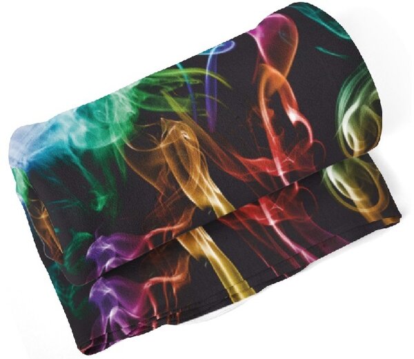 IMPAR Fleecová deka Duhový kouř 150x120 cm (Rozměr : 150 x 120 cm)