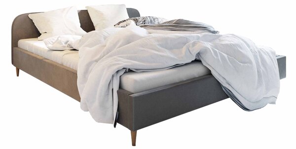 Manželská postel 160 cm Lon (šedá) (bez roštu a úložného prostoru). 1047049