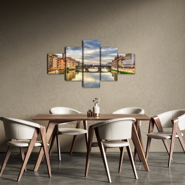 Obraz - Most přes řeku (125x70 cm)