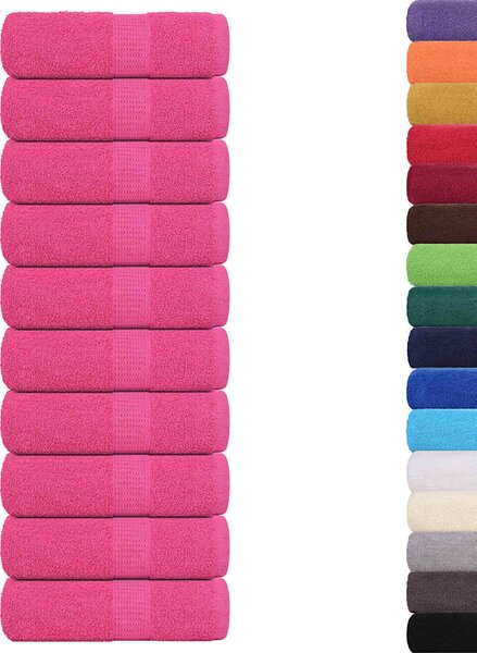 Ručníky pro hosty FROGN 10 ks růžové 30x50 cm 360 g/m² 137045