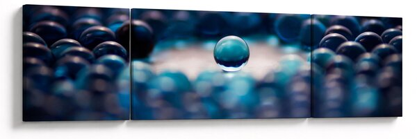 Obraz - Modré kuličky (170x50 cm)