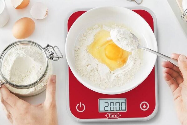Optiss Kuchyňská váha digitální, sklo, červená TEFAL BC50U3V0
