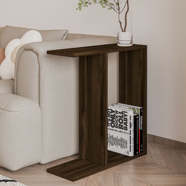 Příruční stolek Lumtie (ořech). Akce -20%