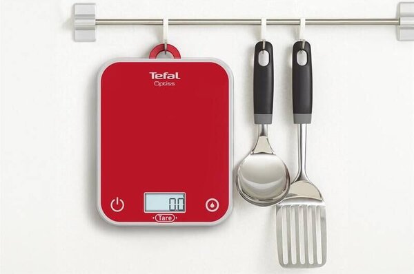 Optiss Kuchyňská váha digitální, sklo, červená TEFAL BC50U3V0