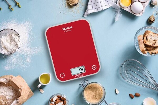 Optiss Kuchyňská váha digitální, sklo, červená TEFAL BC50U3V0