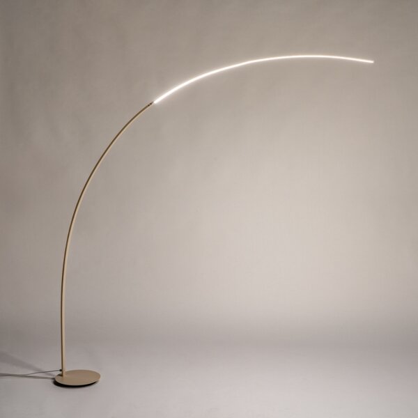 Stojací oblouková LED lampa se stmívačem Taupe Violl (LMD)