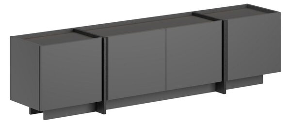 TV stolek/skříňka Lowien (antracit + černá). Akce -22%