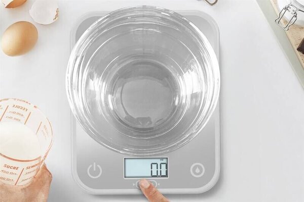 Optiss Kuchyňská váha digitální, sklo, šedá TEFAL BC50U4V0