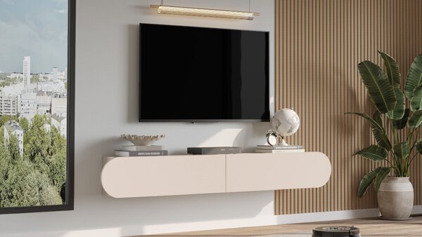 TV stolek/skříňka Lummia (písková). Akce -20%