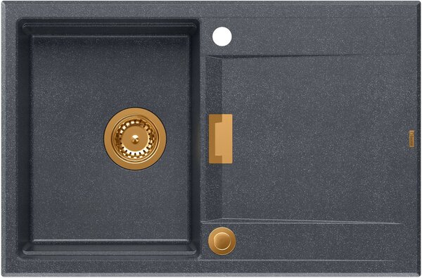 Quadron Owen dřez graniteq 76x50 cm černá HQO7650U8_PVDC1