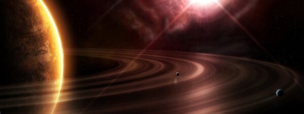 Plakát Planeta s prstencem (Velikost: 100 x 40 cm)