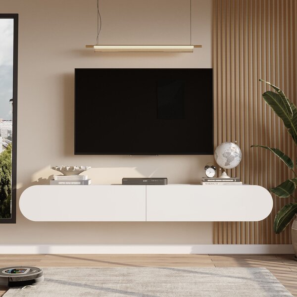 TV stolek/skříňka Lummia (bílá). Akce -22%