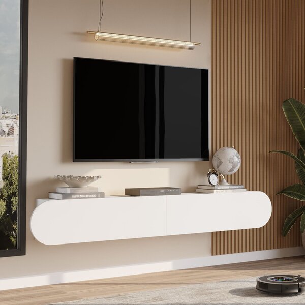 TV stolek/skříňka Lummia (bílá). Akce -22%