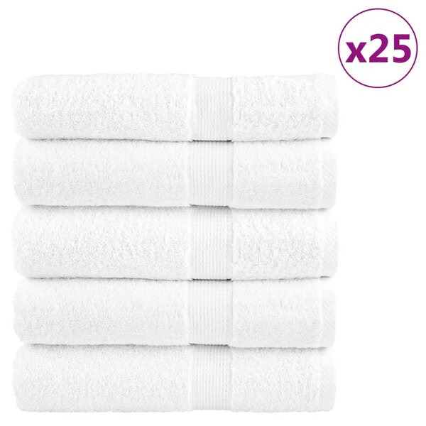 Prémiové ručníky do sprchy SOLUND 25 ks bílé 70 x 140 cm 600 g/m² 137131