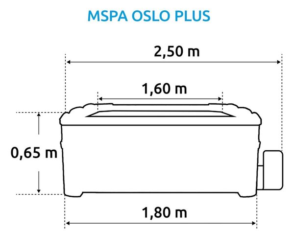 SET Oslo PLUS F-OS063WP NEW Vířivý bazén 1150 l MSPA 11406451 + Durabox 270 l