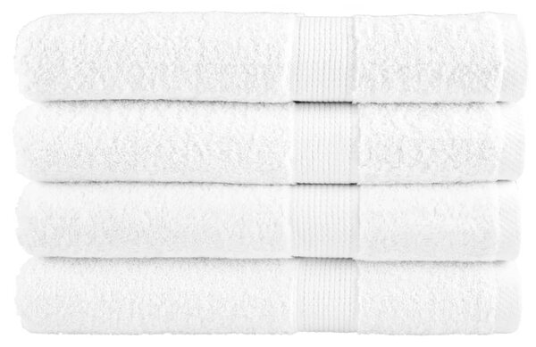 Prémiové ručníky SOLUND 4 ks bílé 100x200 cm 600 g/m² 137141