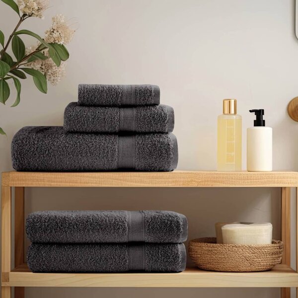 Prémiové mycí utěrky SOLUND 4 ks antracitové 30x30 cm 600 g/m² 137149