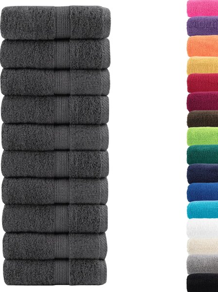 Prémiové mycí utěrky SOLUND 10 ks antracitové 30x30 cm 600 g/m² 137150