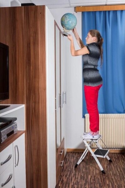Mini 2031 Schůdky 1x2 příčky, červené VENBOS VEN.2031
