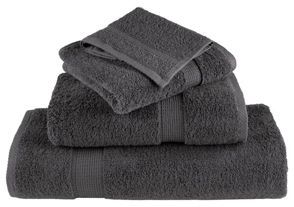 Prémiové ručníky SOLUND 10 ks antracitové 50x100 cm 600 g/m² 137158