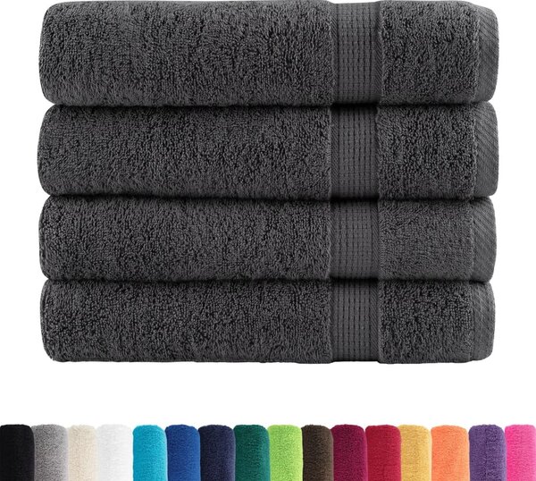 Prémiové ručníky SOLUND 4 ks antracitové 50x100 cm 600 g/m² 137157