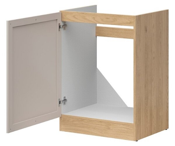 Kuchyňská skříňka Junona dřezová 60 cm, levá, dub bernstein/kašmír
