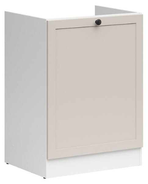 Kuchyňská skříňka Junona dřezová 60 cm, levá, bílá/kašmír