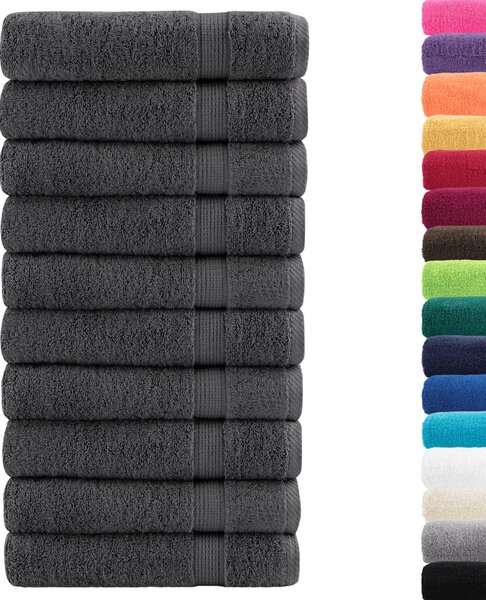 Prémiové ručníky SOLUND 10 ks antracitové 50x100 cm 600 g/m² 137158