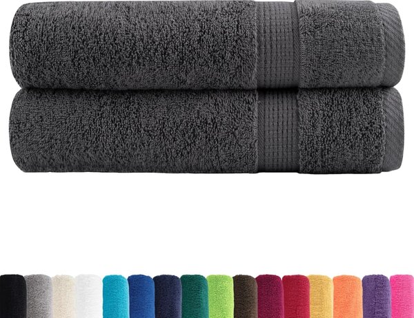 Prémiové ručníky SOLUND 2 ks antracitové 50x100 cm 600 g/m² 137156