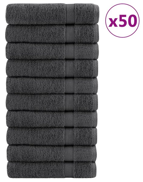 Prémiové ručníky SOLUND 50 ks antracitové 50x100 cm 600 g/m² 137159