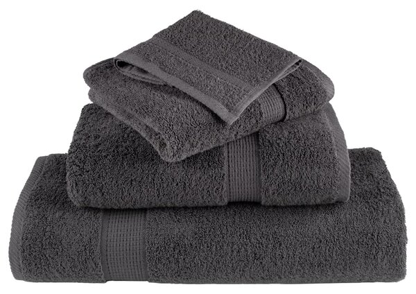 Prémiové ručníky SOLUND 50 ks antracitové 50x100 cm 600 g/m² 137159
