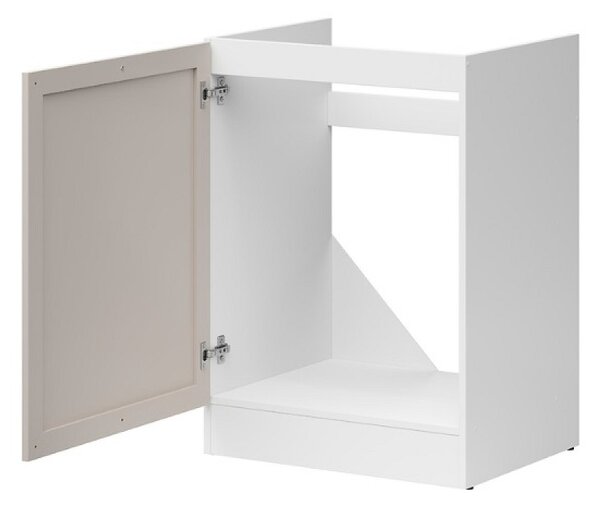 Kuchyňská skříňka Junona dřezová 60 cm, levá, bílá/kašmír