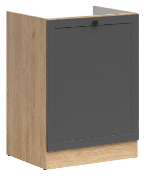 Kuchyňská skříňka Junona dřezová 60 cm, pravá, dub bernstein/grafit