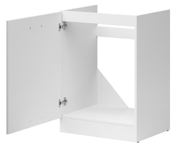 Kuchyňská skříňka Junona dřezová 60 cm, levá, bílá/šedá lesk